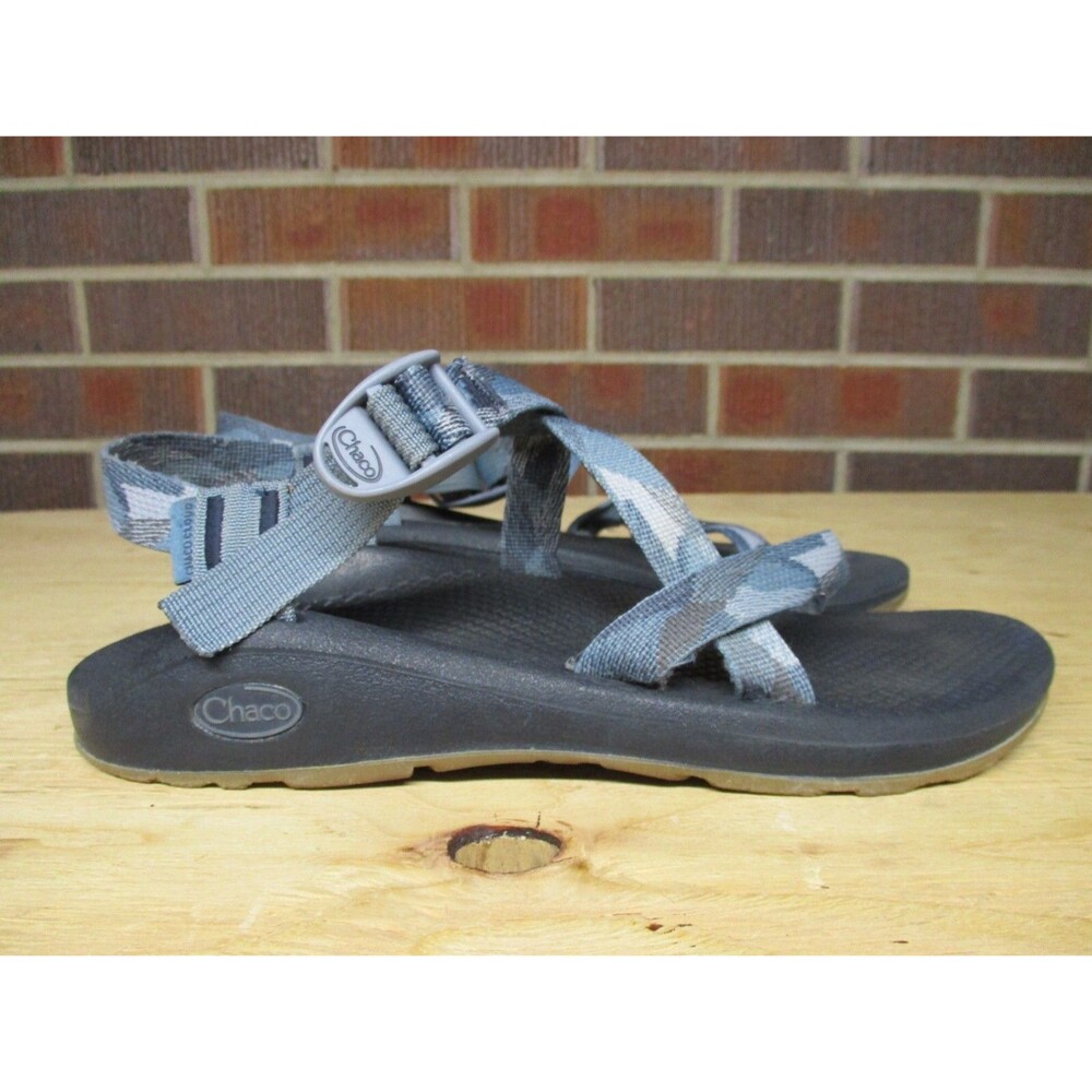 Chaco ZX2 Sandals Women 10 Blue Camo Camouflage Strappy Outdoors Waterproof